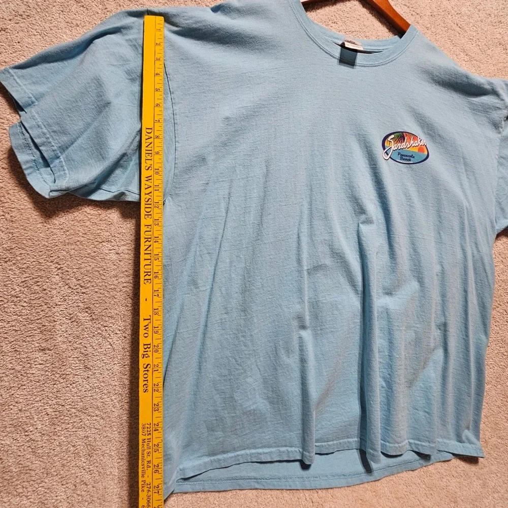 Sandshaker TShirt Original Bushwacker Gildan Mens 3XL Light Blue Pensacola Beach - Picture 8 of 8